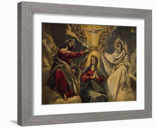 Coronation of Virgin, 1591-El Greco-Framed Giclee Print