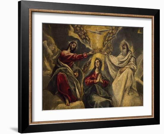 Coronation of Virgin, 1591-El Greco-Framed Giclee Print