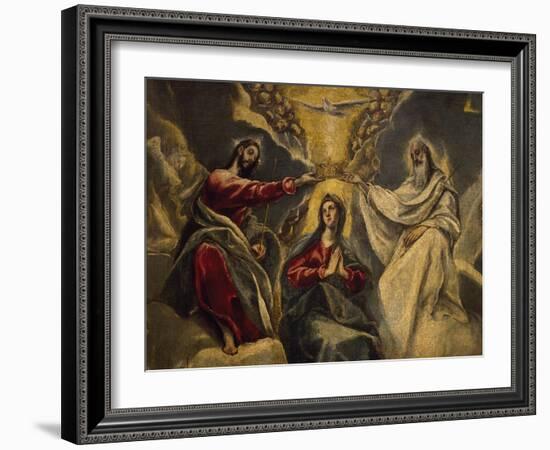 Coronation of Virgin, 1591-El Greco-Framed Giclee Print