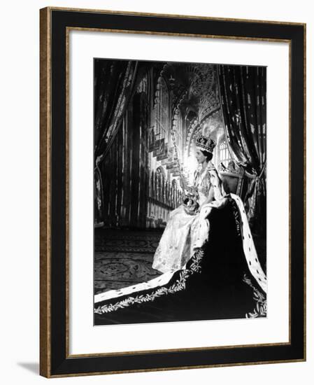 Coronation Portrait of Elizabeth II, Born 21 April 1926-Cecil Beaton-Framed Photographic Print