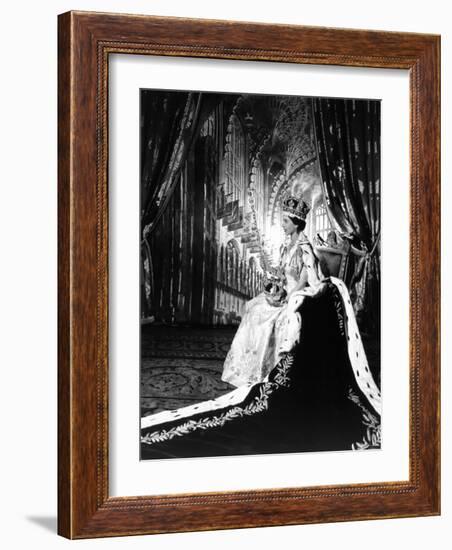 Coronation Portrait of Elizabeth II, Born 21 April 1926-Cecil Beaton-Framed Photographic Print
