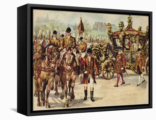 Coronation Procession of King George V, 22 June 1911-Henry Payne-Framed Premier Image Canvas