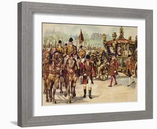 Coronation Procession of King George V, 22 June 1911-Henry Payne-Framed Giclee Print