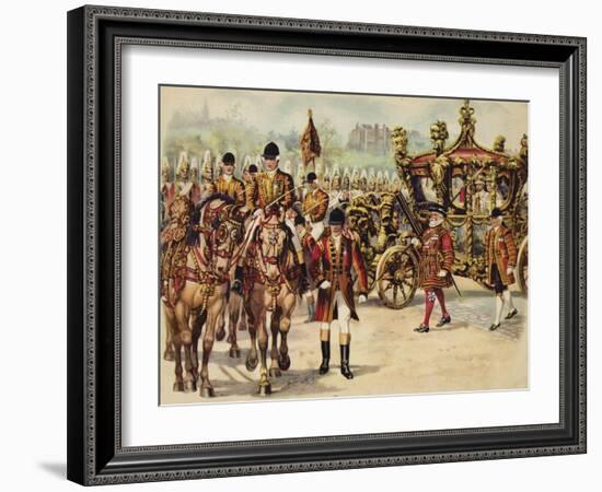 Coronation Procession of King George V, 22 June 1911-Henry Payne-Framed Giclee Print