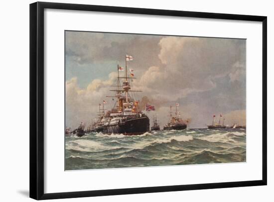 Coronation Review of King Edward VII, Spithead, 1902-Eduardo de Martino-Framed Giclee Print