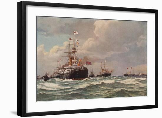 Coronation Review of King Edward VII, Spithead, 1902-Eduardo de Martino-Framed Giclee Print