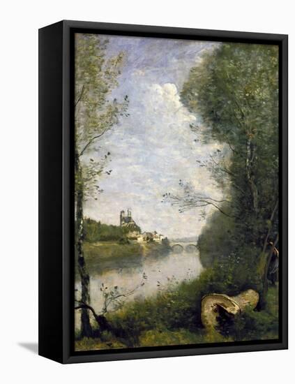 Corot: Cathedral, C1855-60-Jean-Baptiste-Camille Corot-Framed Premier Image Canvas