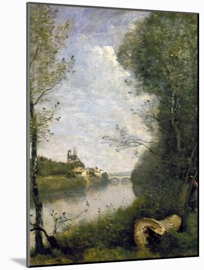 Corot: Cathedral, C1855-60-Jean-Baptiste-Camille Corot-Mounted Giclee Print