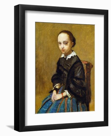 Corot: Girl, C1860-Jean-Baptiste-Camille Corot-Framed Giclee Print