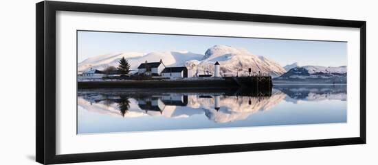 Corpach Lighthouse on Loch Eil with Ben Nevis and Fort William in the Background, Highland Region,-Nadia Isakova-Framed Photographic Print