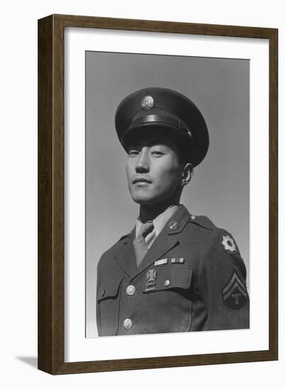 Corporal Jimmy Shohara-Ansel Adams-Framed Premium Giclee Print
