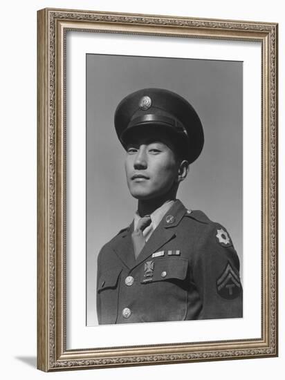 Corporal Jimmy Shohara-Ansel Adams-Framed Art Print