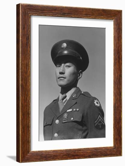 Corporal Jimmy Shohara-Ansel Adams-Framed Art Print