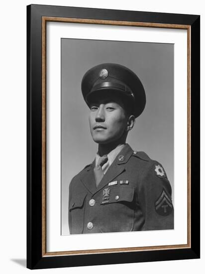 Corporal Jimmy Shohara-Ansel Adams-Framed Art Print