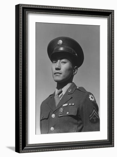 Corporal Jimmy Shohara-Ansel Adams-Framed Art Print