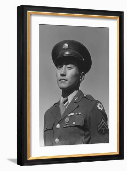 Corporal Jimmy Shohara-Ansel Adams-Framed Art Print