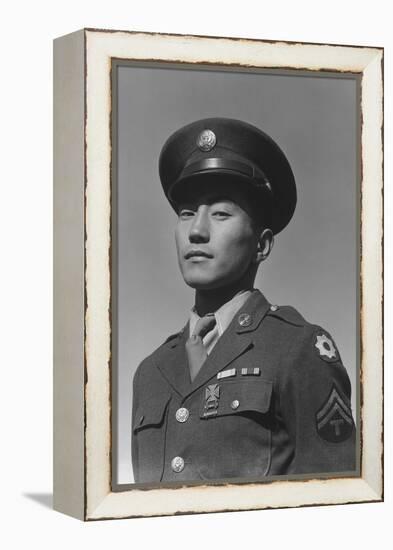 Corporal Jimmy Shohara-Ansel Adams-Framed Stretched Canvas