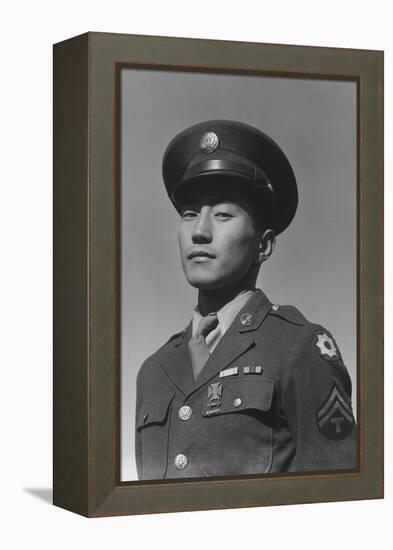 Corporal Jimmy Shohara-Ansel Adams-Framed Stretched Canvas