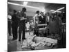 Corpse of Albert "The Executioner" Anastasia Covered with Barber Towels on Floor of Barber Shop-George Silk-Mounted Premium Photographic Print