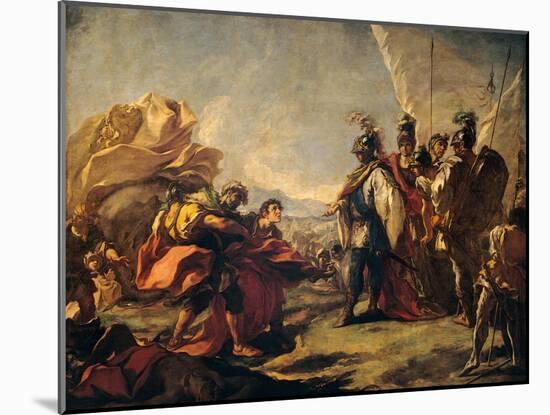 Corpse of Darius Is Shown to Alexander-Antonio Pellegrini-Mounted Art Print