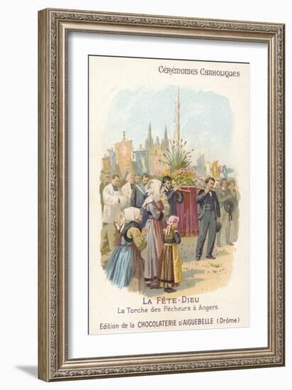 Corpus Christi Procession of the Fishermen of Angers, France-null-Framed Giclee Print