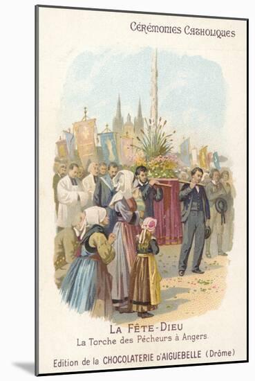 Corpus Christi Procession of the Fishermen of Angers, France-null-Mounted Giclee Print