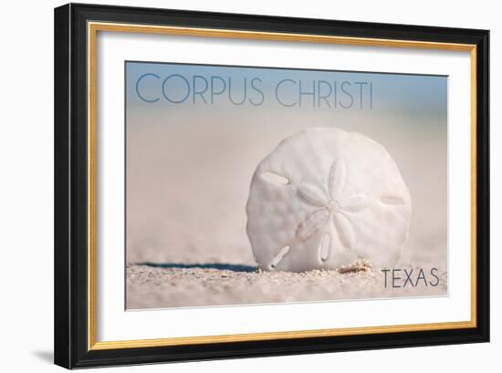 Corpus Christi, Texas - Sand Dollar and Beach-Lantern Press-Framed Art Print