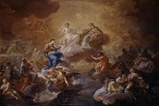 The Trinity with Souls in Purgatory, C.1740 (Oil on Canvas)-Corrado Giaquinto-Giclee Print
