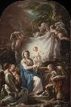 The Trinity with Souls in Purgatory, C.1740 (Oil on Canvas)-Corrado Giaquinto-Giclee Print