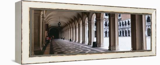 Corridor at a Palace, Doge's Palace, Venice, Veneto, Italy-null-Framed Premier Image Canvas