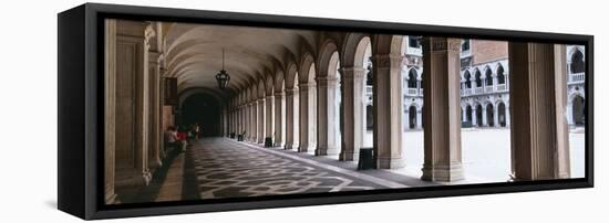 Corridor at a Palace, Doge's Palace, Venice, Veneto, Italy-null-Framed Premier Image Canvas