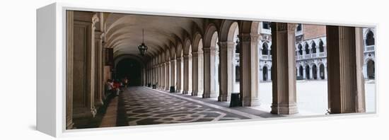 Corridor at a Palace, Doge's Palace, Venice, Veneto, Italy-null-Framed Premier Image Canvas