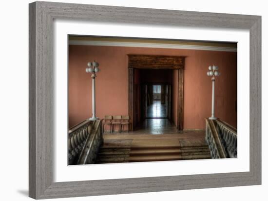 Corridor in Empty Building-Nathan Wright-Framed Photographic Print