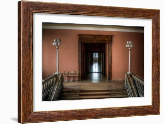 Corridor in Empty Building-Nathan Wright-Framed Photographic Print