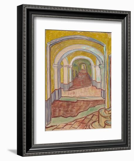 Corridor in the Asylum, 1889-Vincent van Gogh-Framed Giclee Print