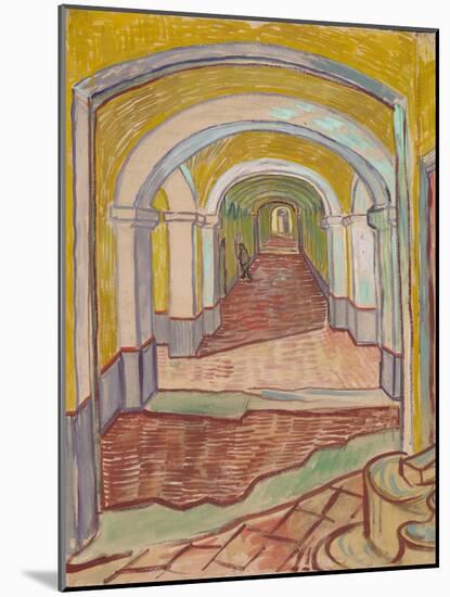 Corridor in the Asylum, 1889-Vincent van Gogh-Mounted Giclee Print