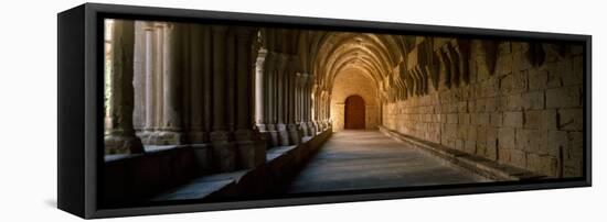 Corridor of a Monastery, Poblet Monastery, Conca De Barbera, Tarragona Province, Catalonia, Spain-null-Framed Premier Image Canvas