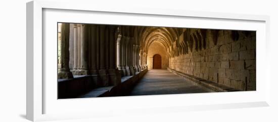 Corridor of a Monastery, Poblet Monastery, Conca De Barbera, Tarragona Province, Catalonia, Spain-null-Framed Photographic Print