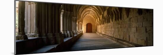 Corridor of a Monastery, Poblet Monastery, Conca De Barbera, Tarragona Province, Catalonia, Spain-null-Mounted Photographic Print