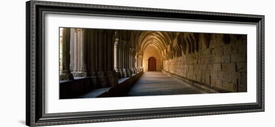 Corridor of a Monastery, Poblet Monastery, Conca De Barbera, Tarragona Province, Catalonia, Spain-null-Framed Photographic Print