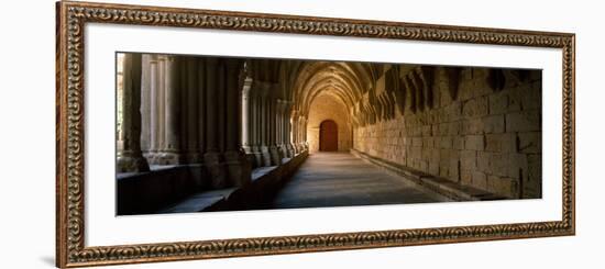 Corridor of a Monastery, Poblet Monastery, Conca De Barbera, Tarragona Province, Catalonia, Spain-null-Framed Photographic Print