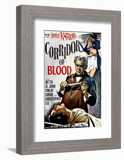 Corridors of Blood, Boris Karloff, 1958-null-Framed Photo