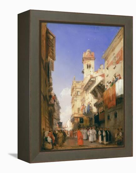 Corso Sant'Anastasia, Verona (Oil on Panel)-Richard Parkes Bonington-Framed Premier Image Canvas