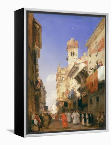 Corso Sant'Anastasia, Verona (Oil on Panel)-Richard Parkes Bonington-Framed Premier Image Canvas