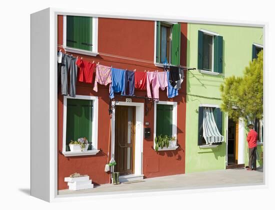 Corte Novello on Burano Island, Venice, Veneto, Italy, Europe-Richard Cummins-Framed Premier Image Canvas