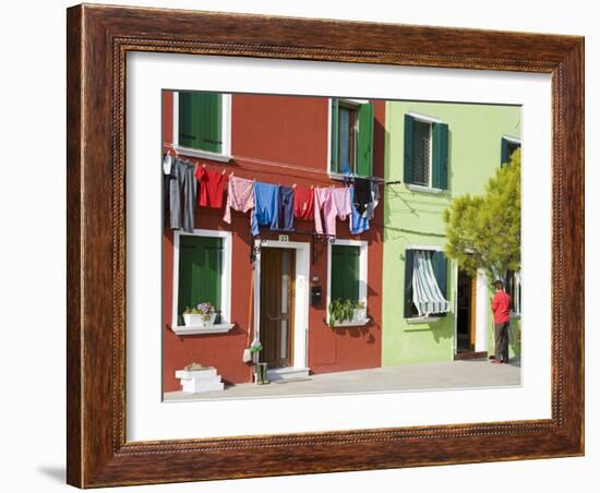 Corte Novello on Burano Island, Venice, Veneto, Italy, Europe-Richard Cummins-Framed Photographic Print