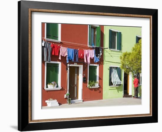 Corte Novello on Burano Island, Venice, Veneto, Italy, Europe-Richard Cummins-Framed Photographic Print