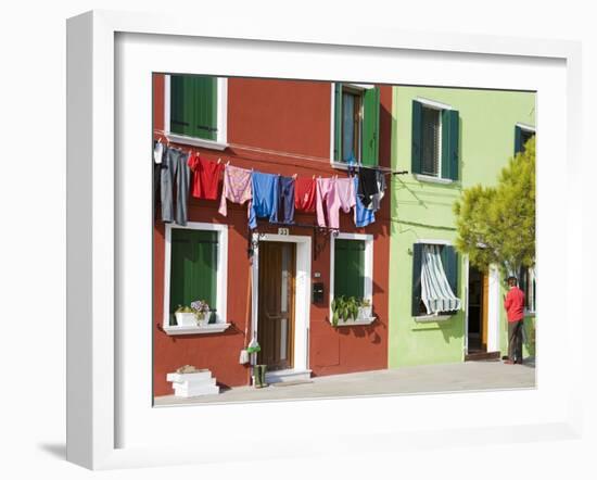 Corte Novello on Burano Island, Venice, Veneto, Italy, Europe-Richard Cummins-Framed Photographic Print