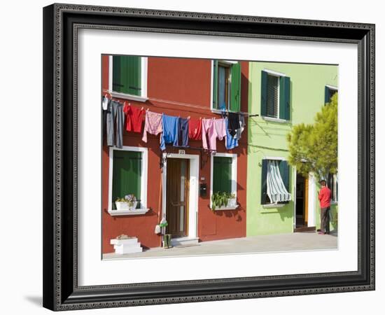 Corte Novello on Burano Island, Venice, Veneto, Italy, Europe-Richard Cummins-Framed Photographic Print