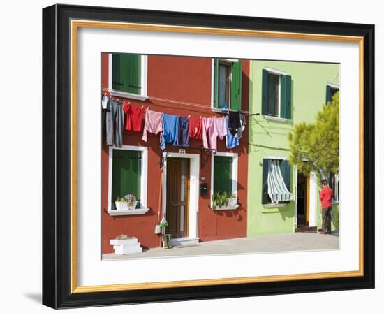 Corte Novello on Burano Island, Venice, Veneto, Italy, Europe-Richard Cummins-Framed Photographic Print